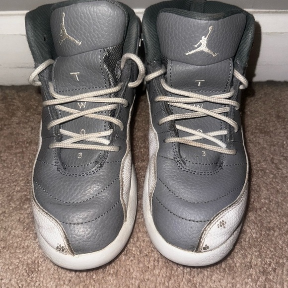 Air Jordan Gray and White Sneakers - Picture 3 of 9